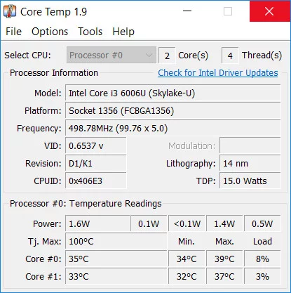 نظارت بر دمای سیستم تان با نسخه جدید نرم افزار Core Temp 1.9