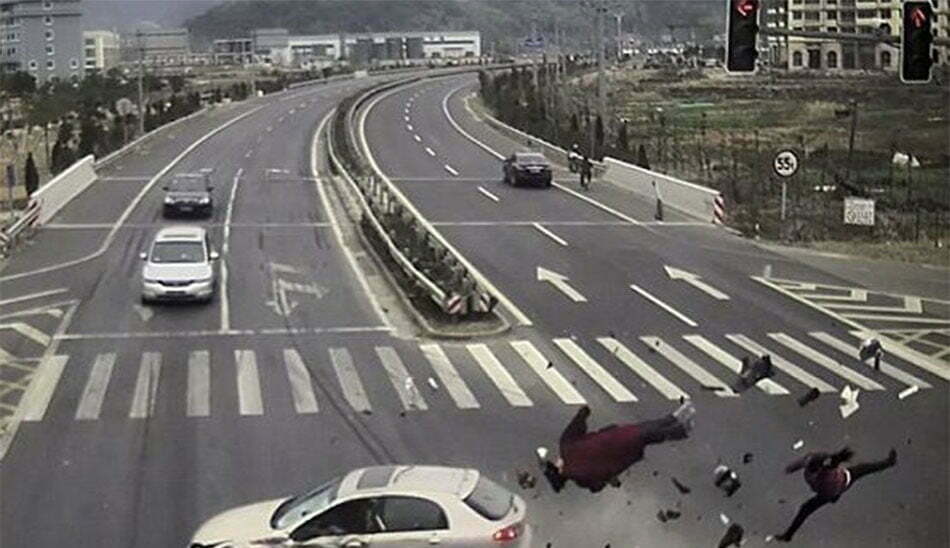 تصادف با موتور سیکلت / motorcycle accident