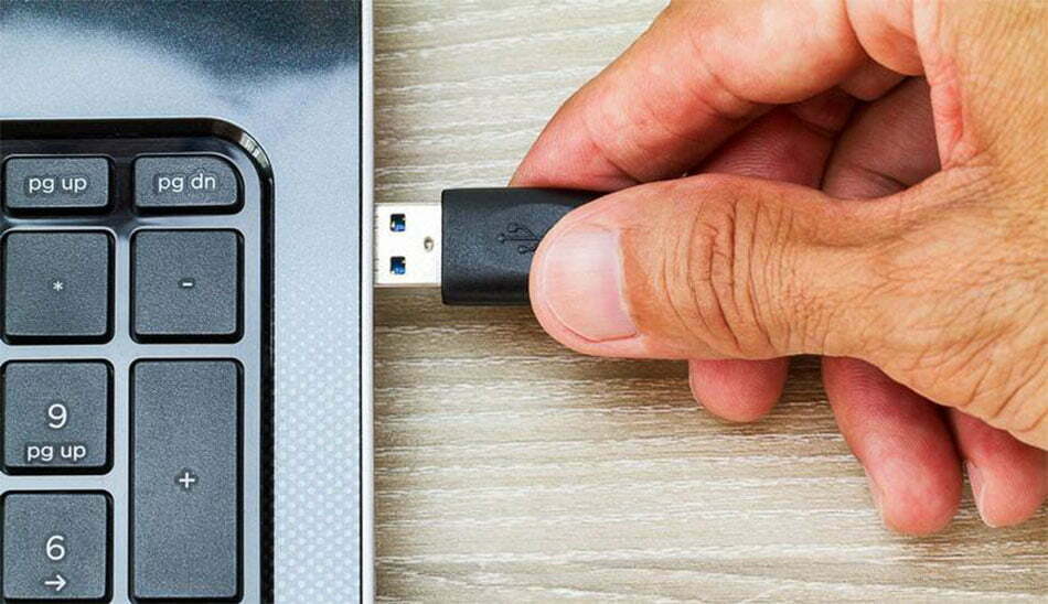 USB drive not recognised