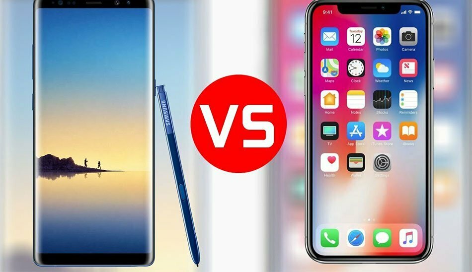 galaxy note 9 vs iphone x / مقایسه گلکسی نوت 9 با آیفون 10