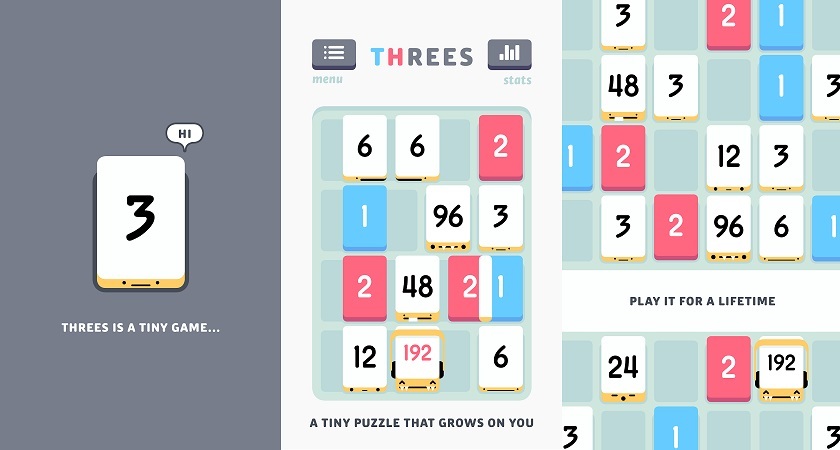 بهترین بازی گوشی اندرویدی - Threes