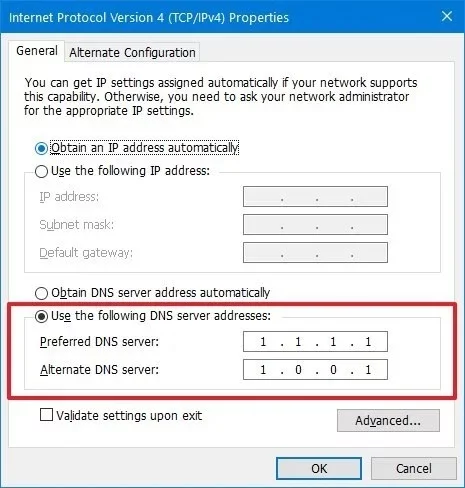 تنظیمات DNS