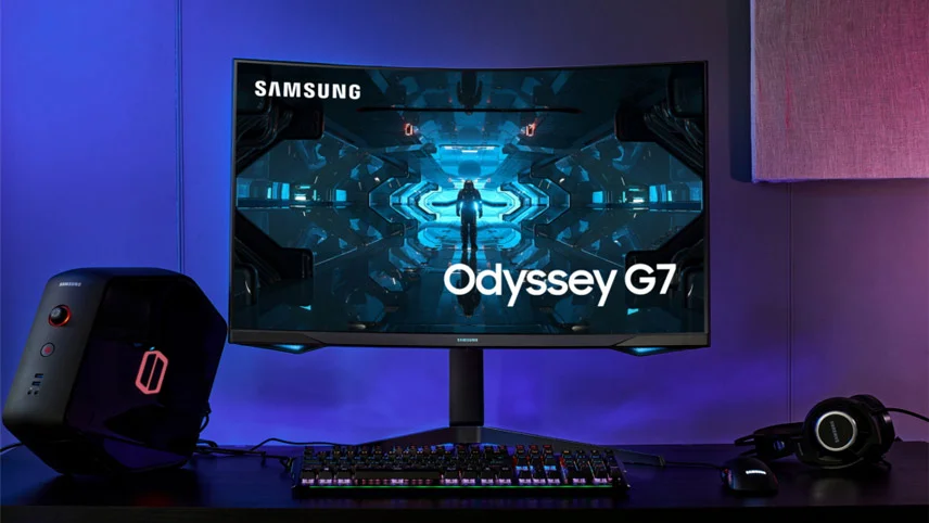 بهترین مانیتور های گیمینگ 8k - Samsung Odyssey G7 32-Inch