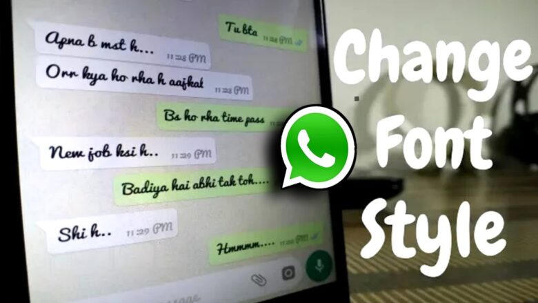 تغییرات فونت واتساپ