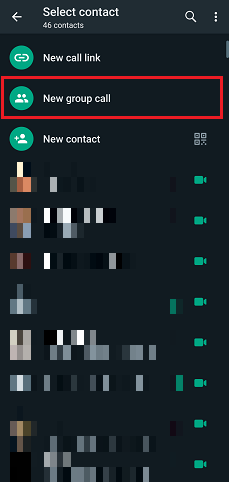 إعدادات مكالمات الفيديو الجماعية في WhatsApp