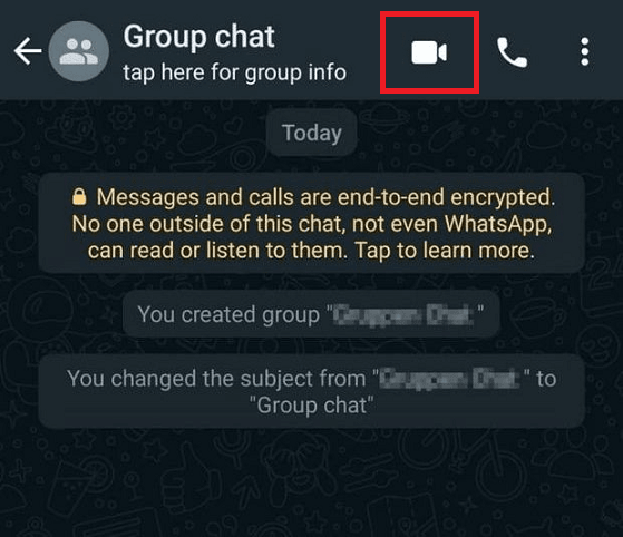 مكالمة فيديو جماعية على WhatsApp