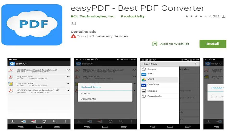 3. تطبيق easyPDF لتحويل Word إلى PDF على الهاتف دون الحاجة إلى تطبيق
