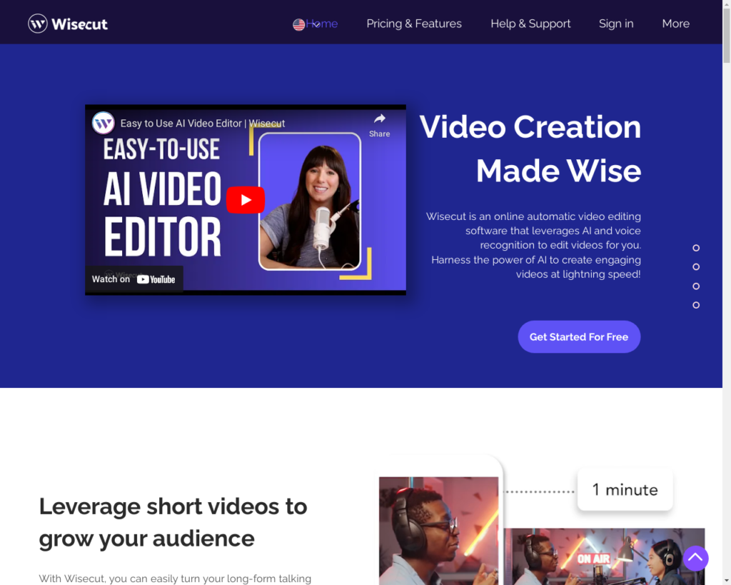 سایت wisecut / ساختن ویدیو با هوش مصنوعی 
