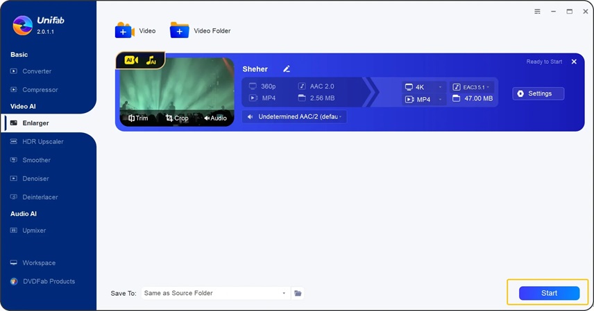 با کیفیت کردن فیلم