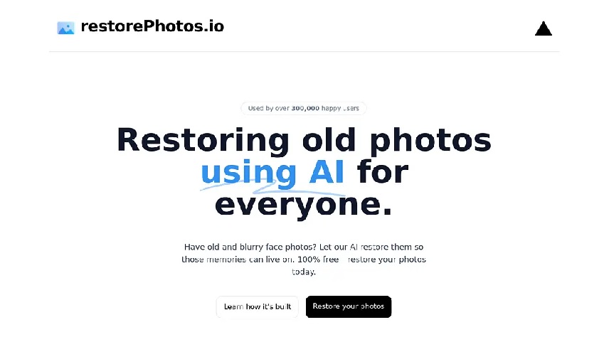 سایت restorePhotos.io برای افزایش کیفیت عکس با هوش مصنوعی
