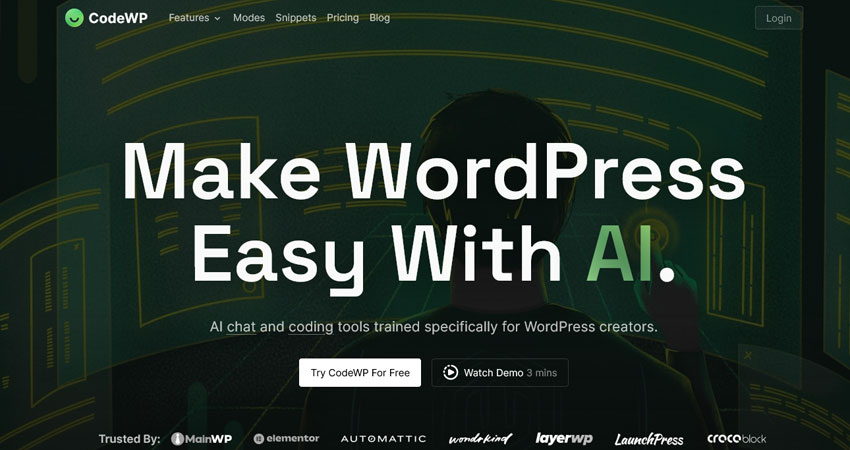 افزونه تولید شورت کد CodeWP