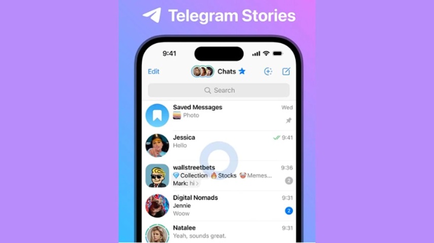 قابلیت استوری تلگرام و واتساپ