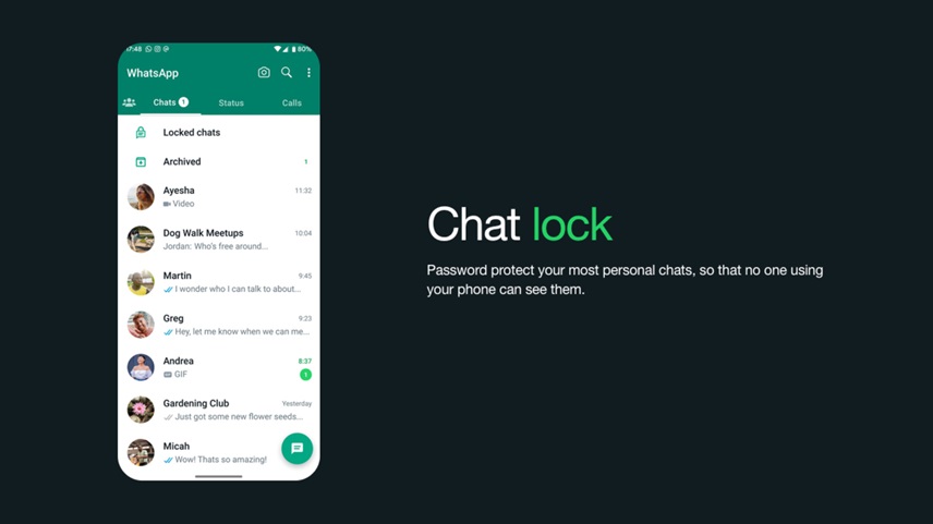 قابلیت Chat Lock در واتساپ