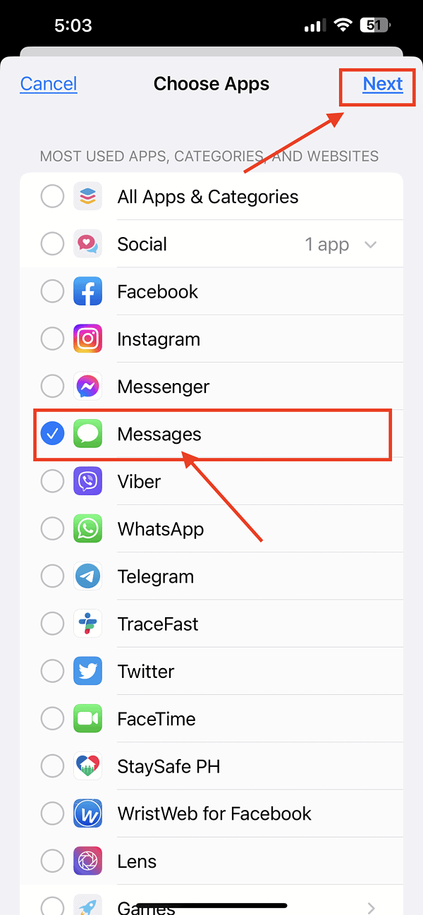 برنامه قفل پیامک ایفون